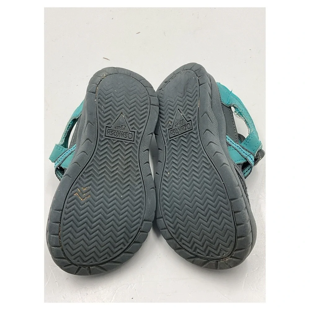 OshKosh B'gosh Kids Water Shoes Sandals‎ Grey Teal Size 8